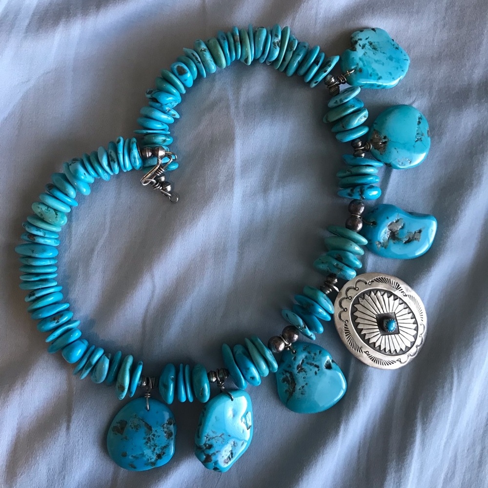 SOLD Native American Sleeping Beauty Turquoise - Picture 5 of 8